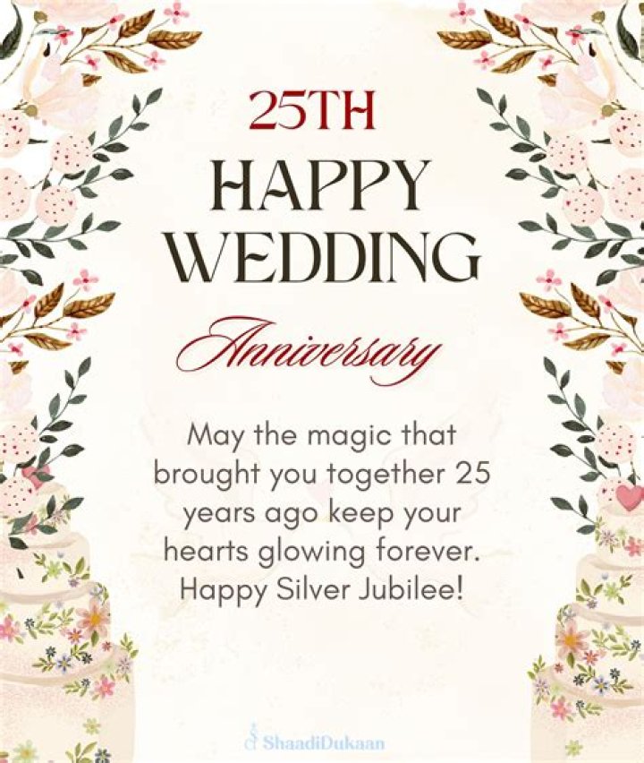 25th Wedding Anniversary Wishes and Messages WishesMsg
