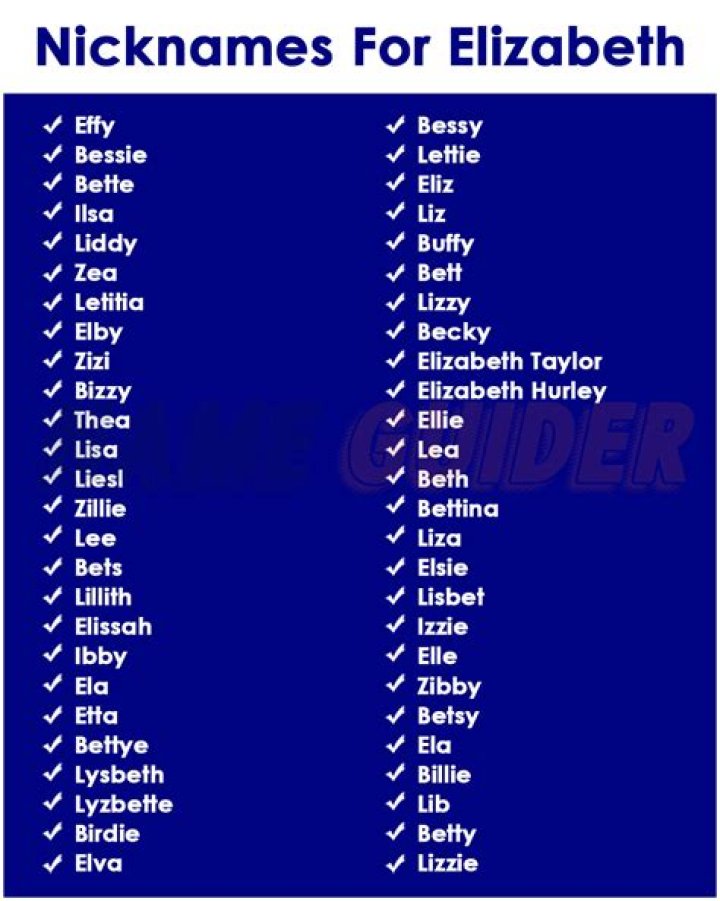 80+ Beautiful Nicknames For Elizabeth
