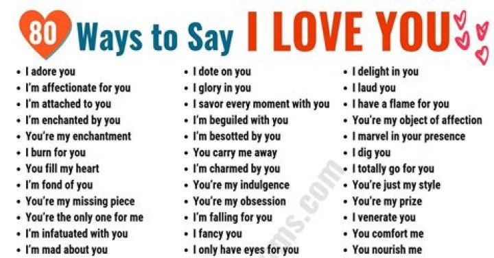 80 romantic ways to say i love you in english Artofit