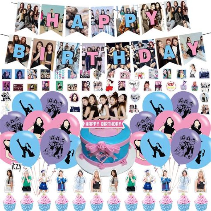 82 Pcs ITZY Birthday Party Supplies, Crazy Lover ITZY Party Decorations