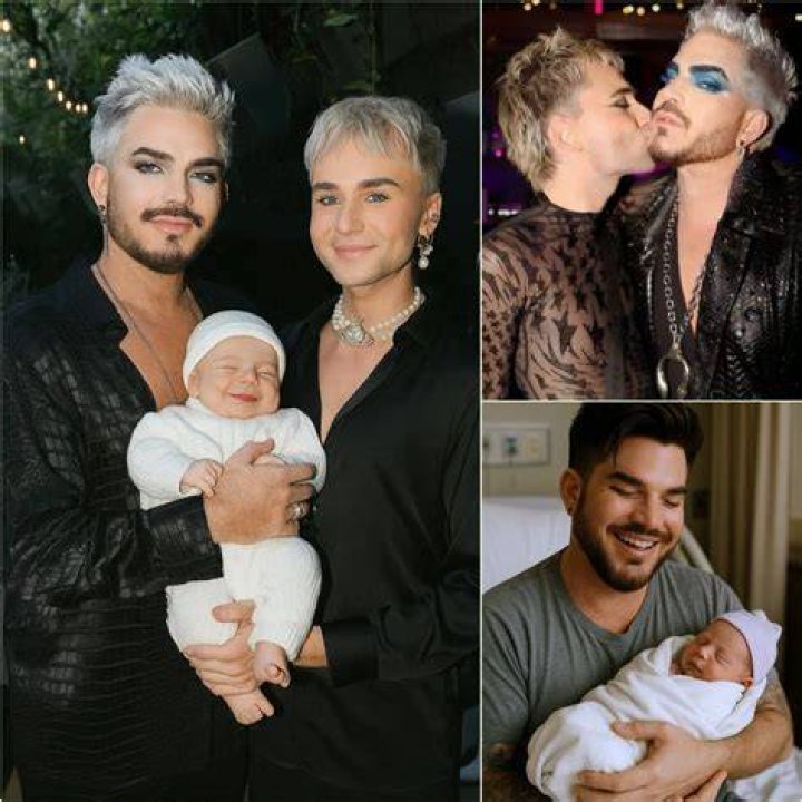 Adam Lambert posed with his boyfriend Sauli Koskinen on the red VH1