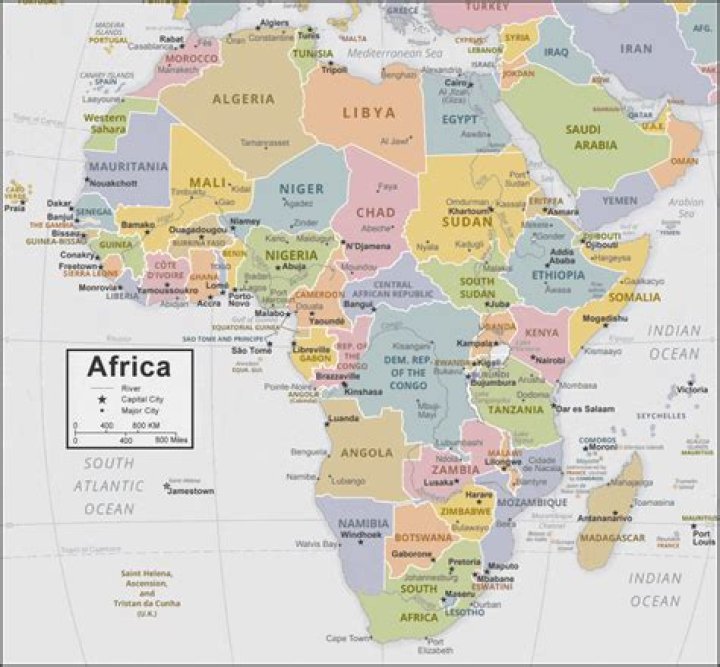 African Countries and Capitals Africa Facts