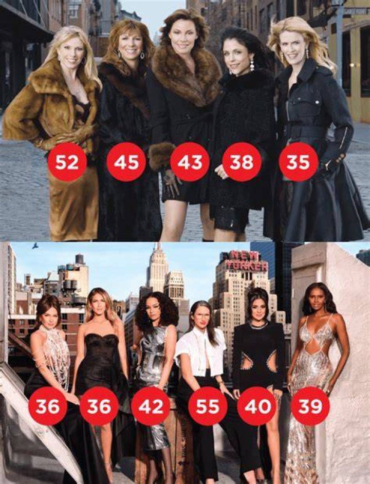 Ages of current RHONY cast compared to the ages of the OGs when they