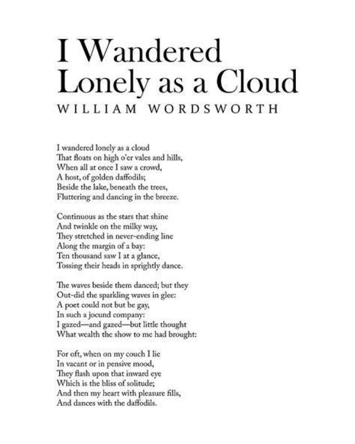 An Exploration Of Language In "I Wandered Lonely As A Cloud"