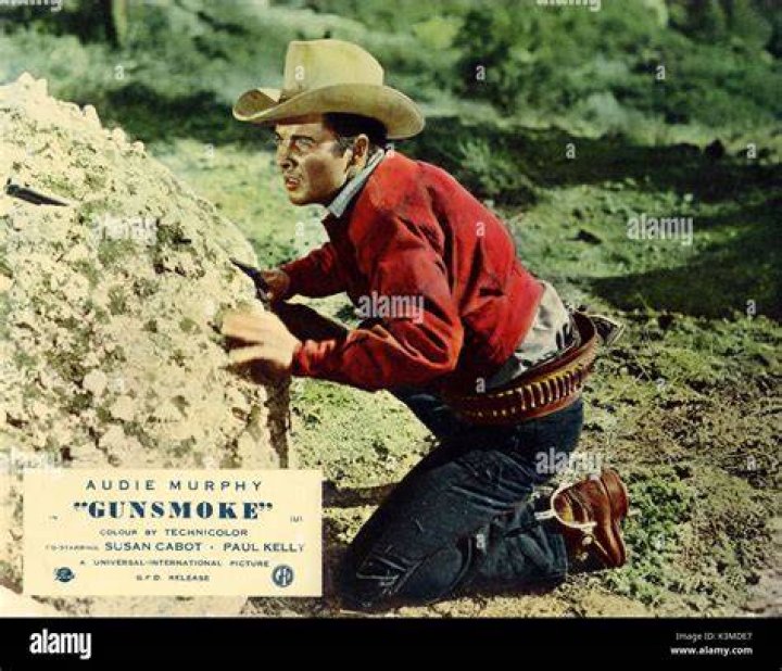 Audie Murphy Gunsmoke (1953) 8 1/2 X 11 Western movies, Movie