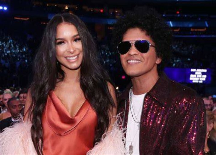Bruno Mars and Jessica Caban at the 2018 Grammys POPSUGAR Celebrity