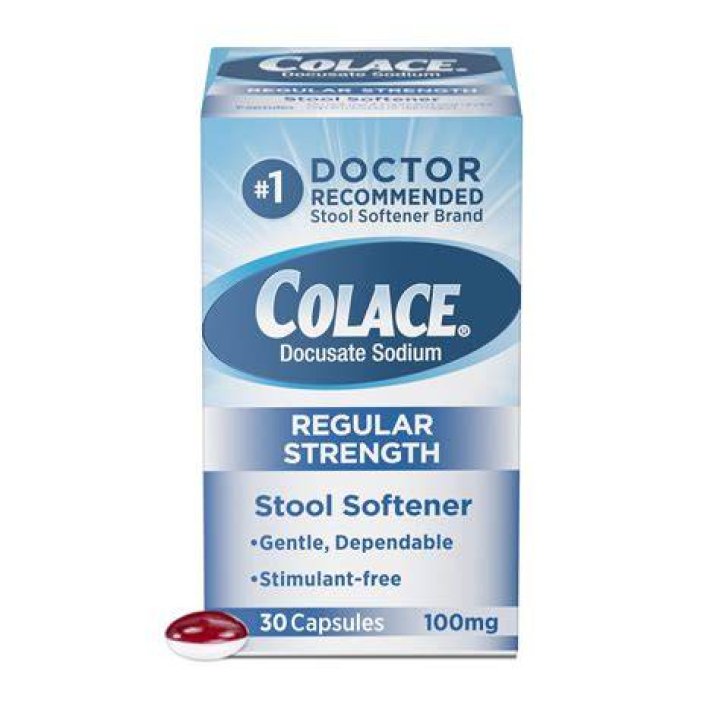 Colace Stool Softener Laxative 100 mg, Capsules, 60 ct.