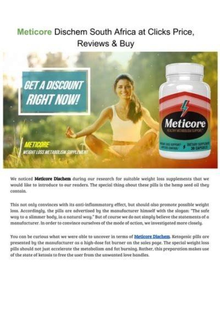 Does Dischem sell Meticore in South Africa?