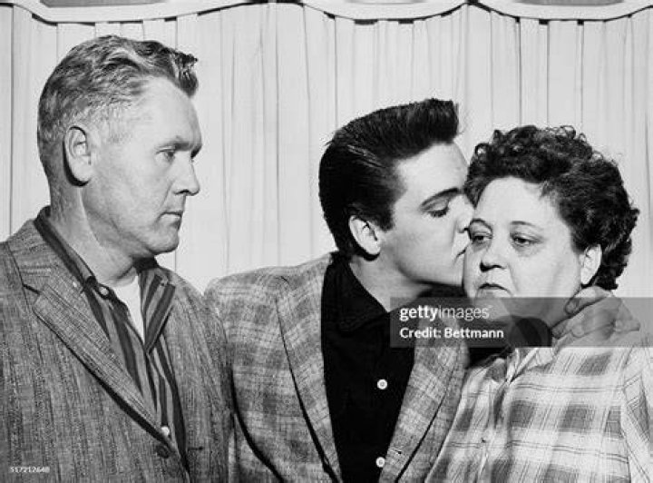 Elvis Presley and his mother Gladys,1956. Photograh by The Harrington