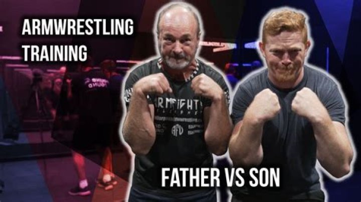 Father vs Son Armwrestling training Devon vs Auden YouTube