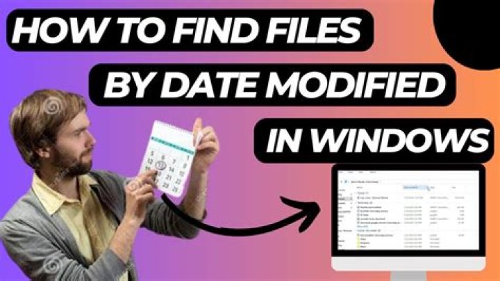 How do I search for a file modified on a certain date in Windows?