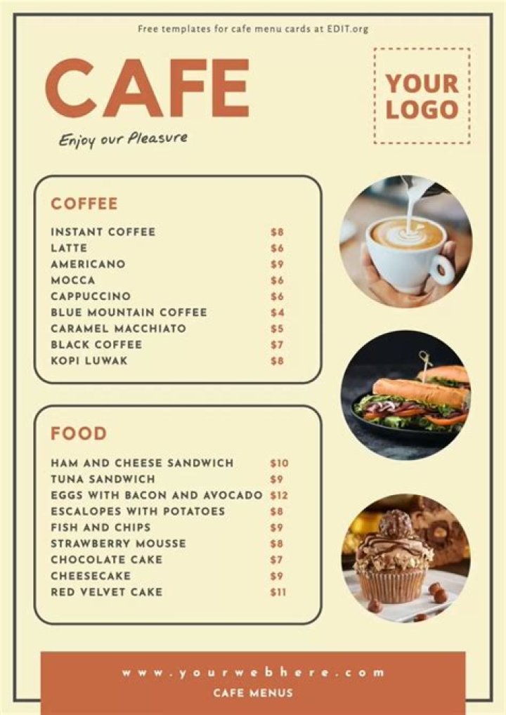 How do you create a menu for a cafe?