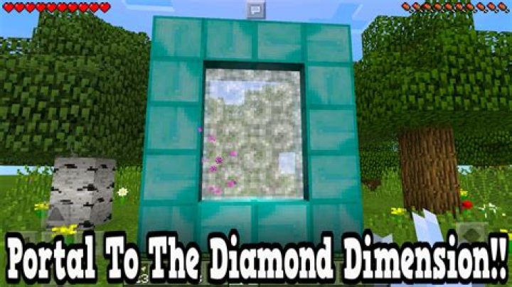 How do you get to the diamond dimension in Minecraft?