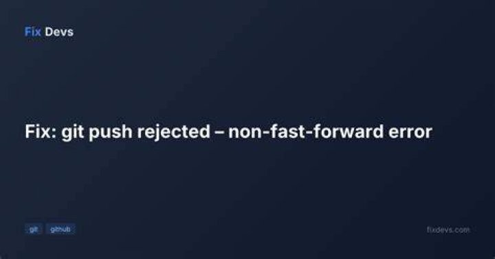 How do you resolve a non Fast Forward rejection?