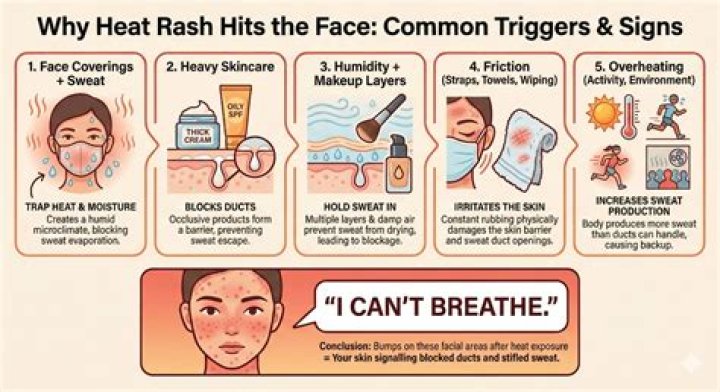 How do you treat heat rash on face?