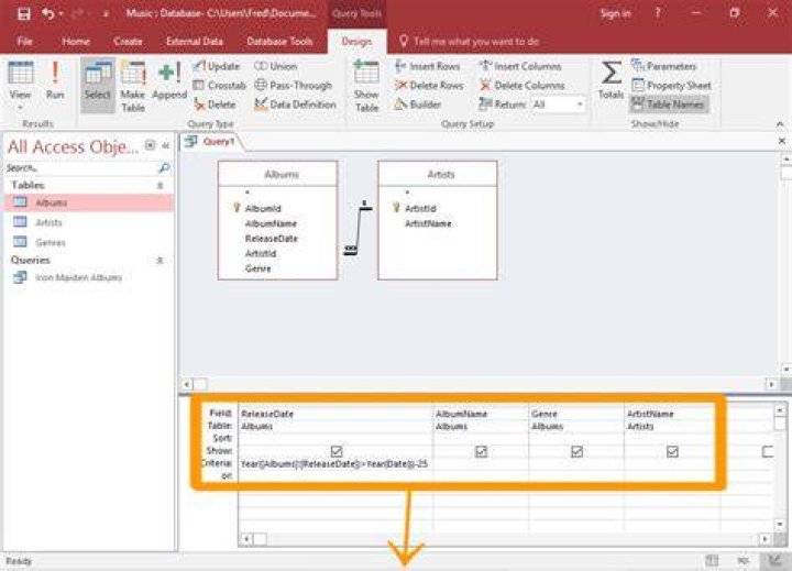 How do you write an expression in Access query?