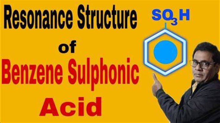 How many resonating structures does benzene sulphonic acid have?