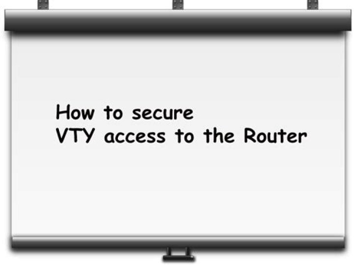 How to Secure VTY access to the Router