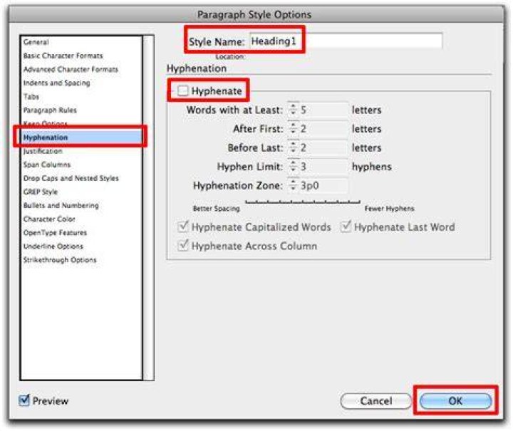 How to turn off hyphenation in InDesign (or edit it) Redokun Blog