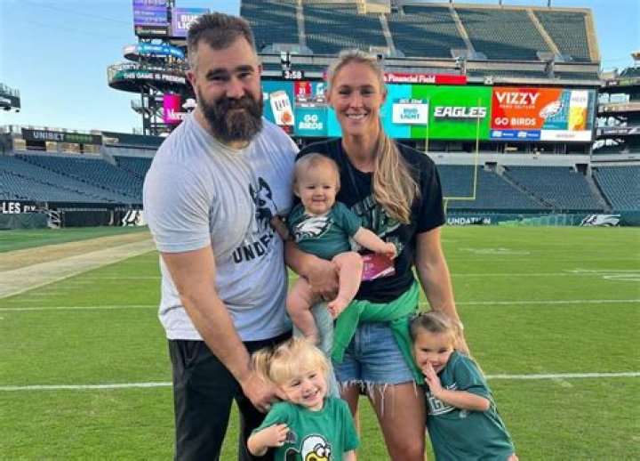 Jason Kelce Daughter Hiking Football Wyatt Kelce Imitating Father