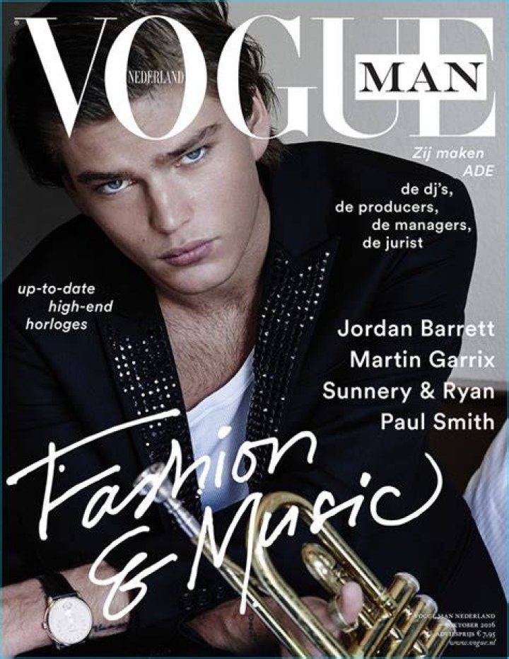 Jordan Barrett kisses former Vogue Editor Carine Roitfeld Daily Mail