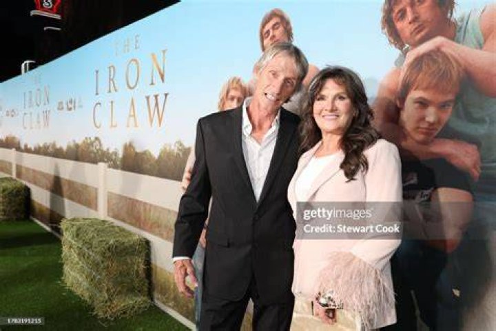 Kevin Von Erich and Pam Adkisson attend the premiere of A24's "The