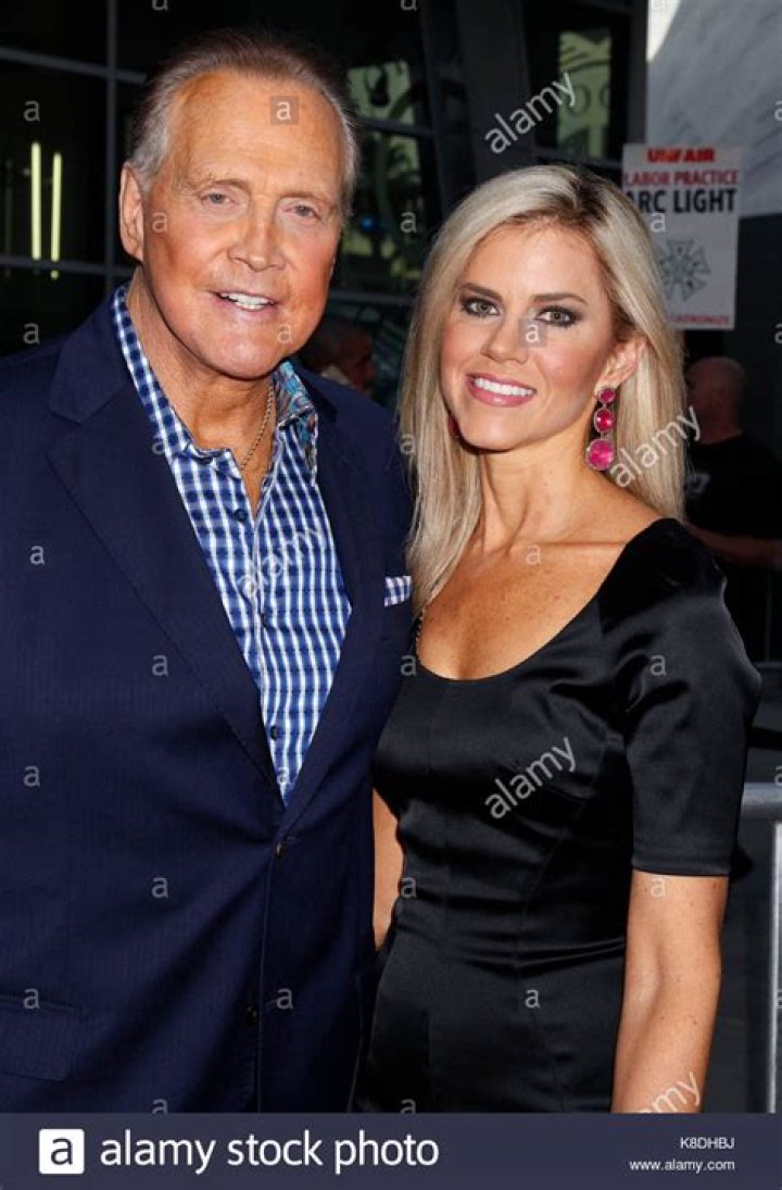 Lee Majors and wife Faith. Lee Major and his wife Faith attending the