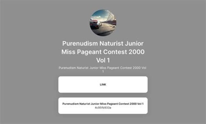 Naturist junior miss pageant contest faherie