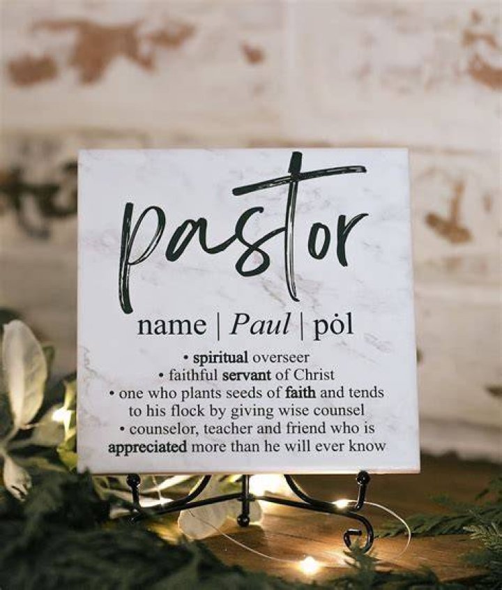 Pastor Definition Print Appreciation Day Plaque Gift Stand Etsy