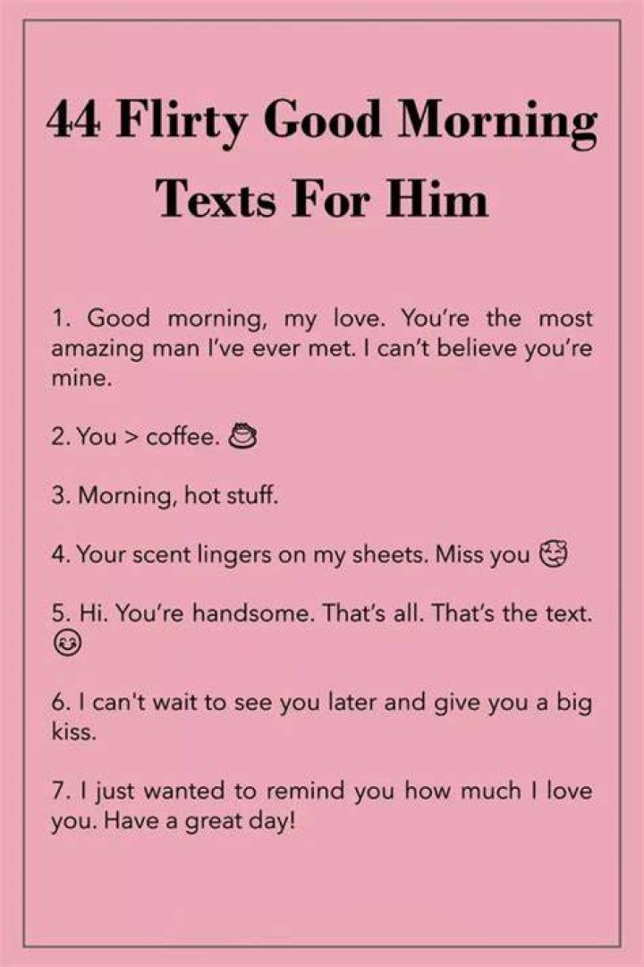 &radic; Text Messages Flirty Good Morning Memes For Him