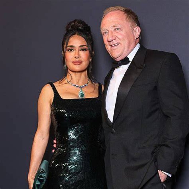 Salma Hayek and husband Francois (rs)