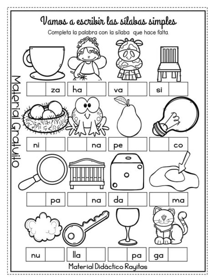 S&iacute;labas para primer y segundo grado de primaria http