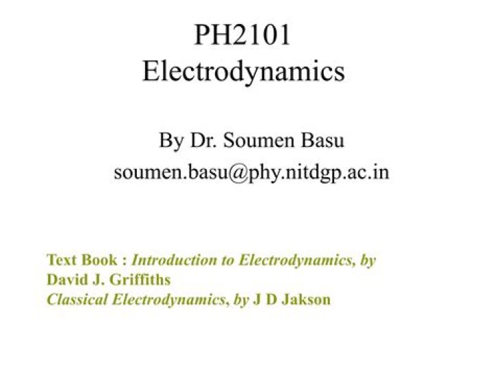 Special Topics in Electrodynamics ppt download
