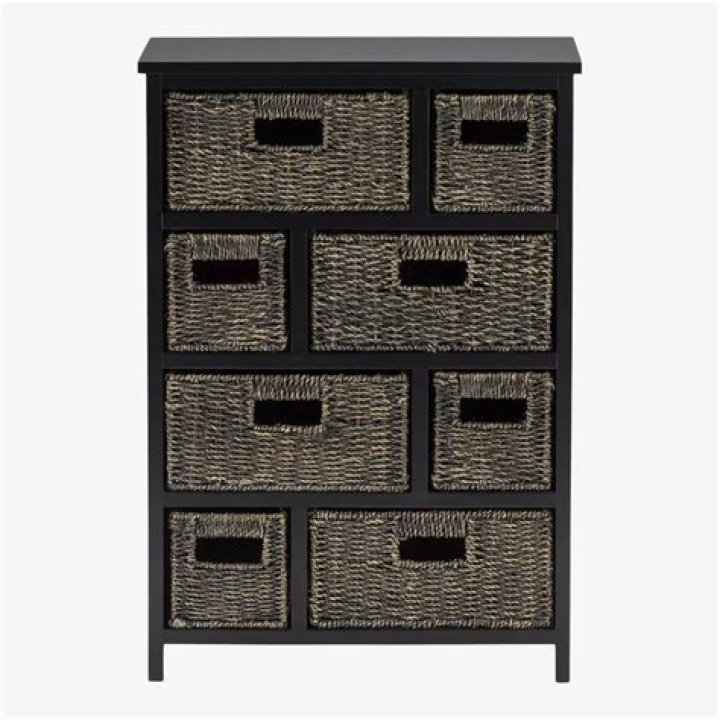 TETBURY Storage Unit, Large chest of drawers, storage baskets, FULLY