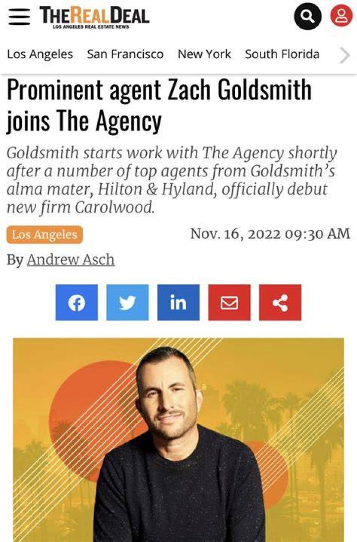 The seasoned Realtor Zach Goldsmith on Buying Beverly Hills Wikipedia