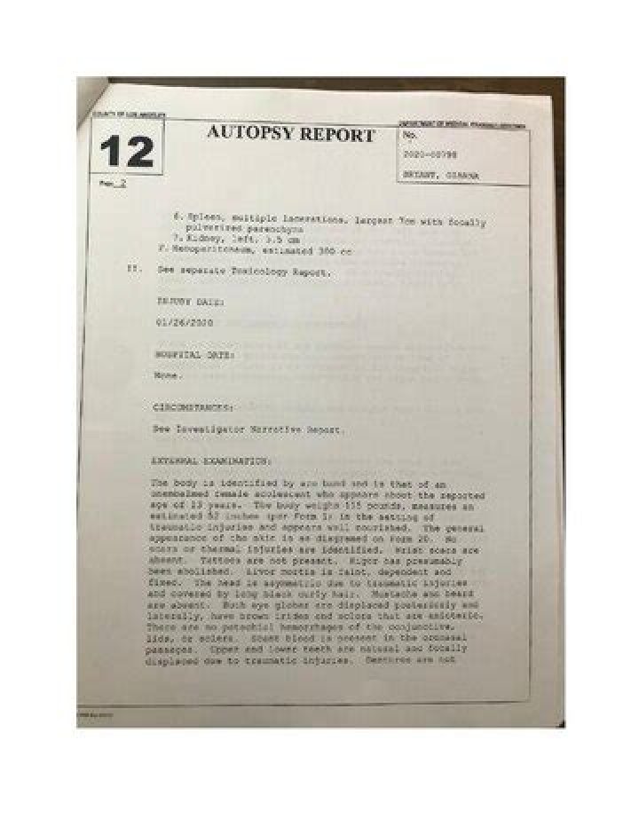 Unveiling The Truth: Gianna Bryant Autopsy Report Reveals Hidden Truths