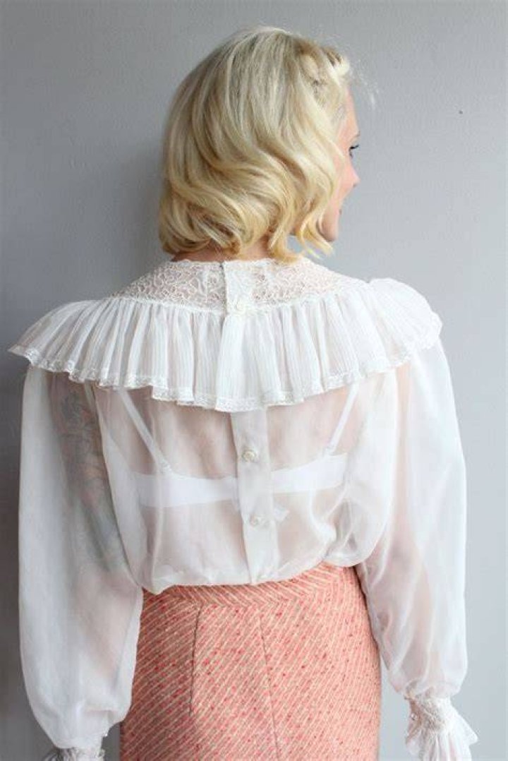Vintage sheer blouse size 68. Paid &pound;35 from a... Depop