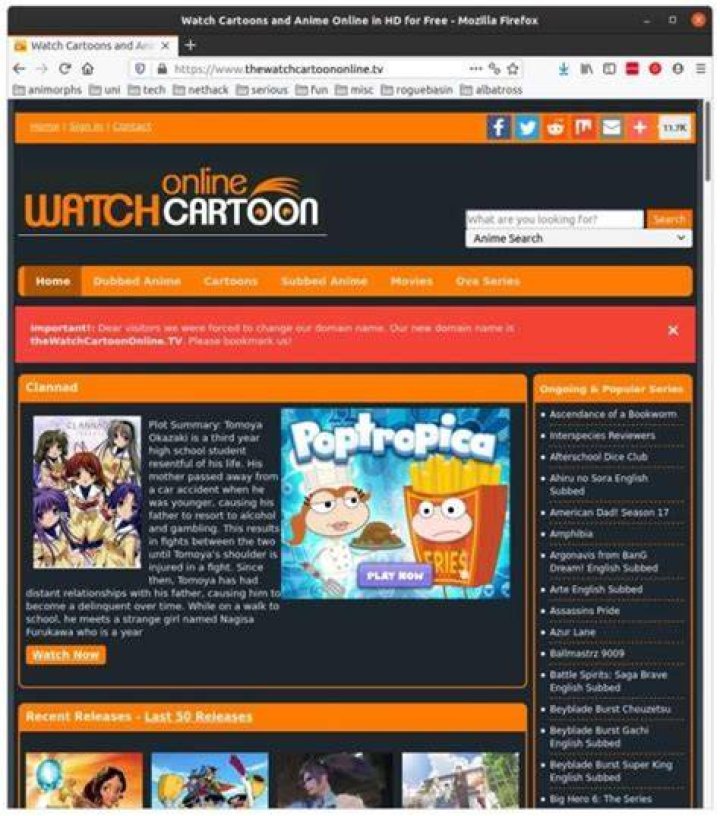 Website Info Watch Cartoons and Anime Online