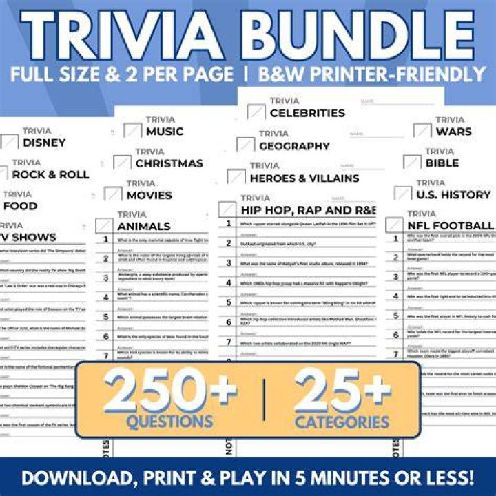 What are popular trivia questions?