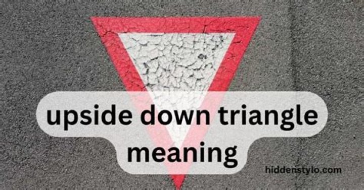 What does the upsidedown triangle symbol mean in contemporary society