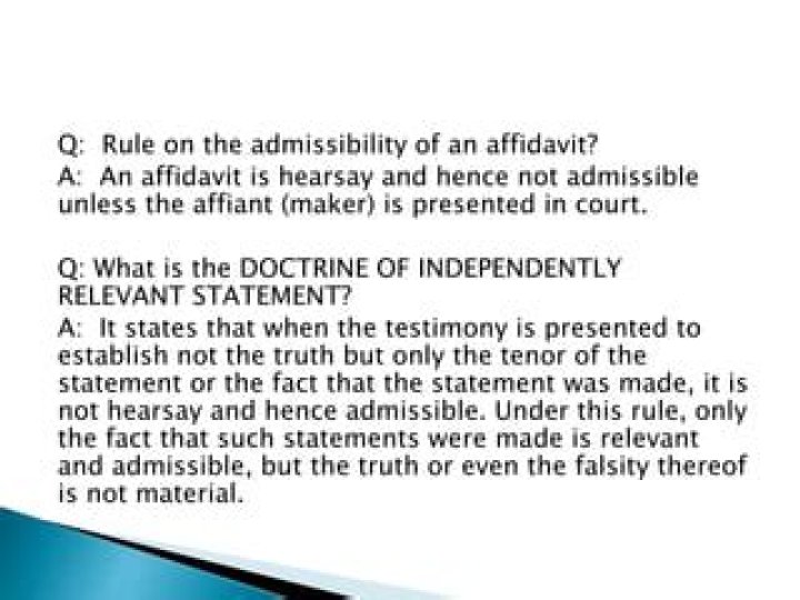 What is admissible statements?