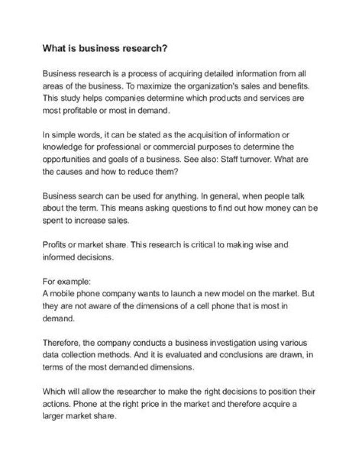What is business research journal?