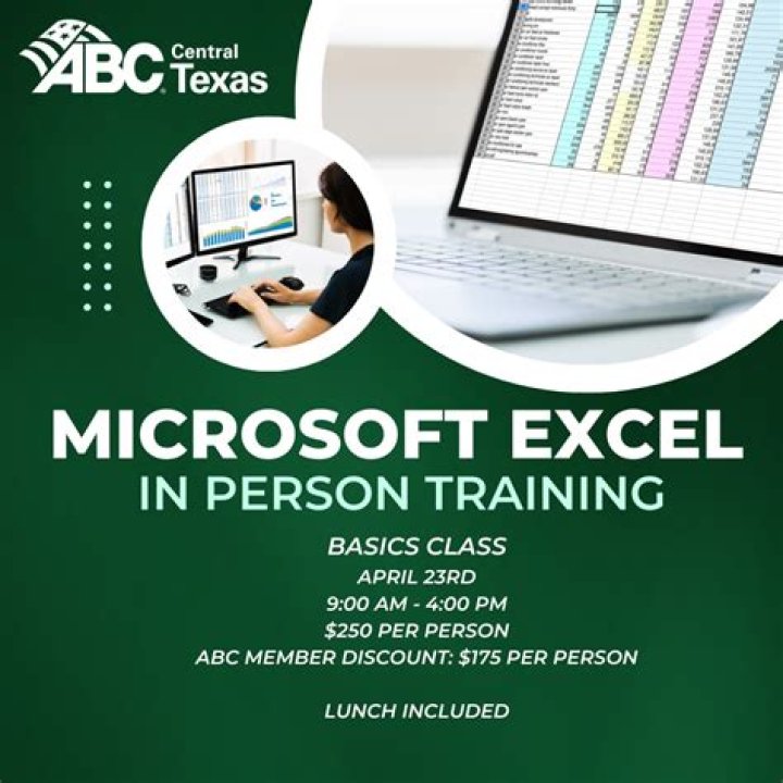 What is covered in basic Excel training?