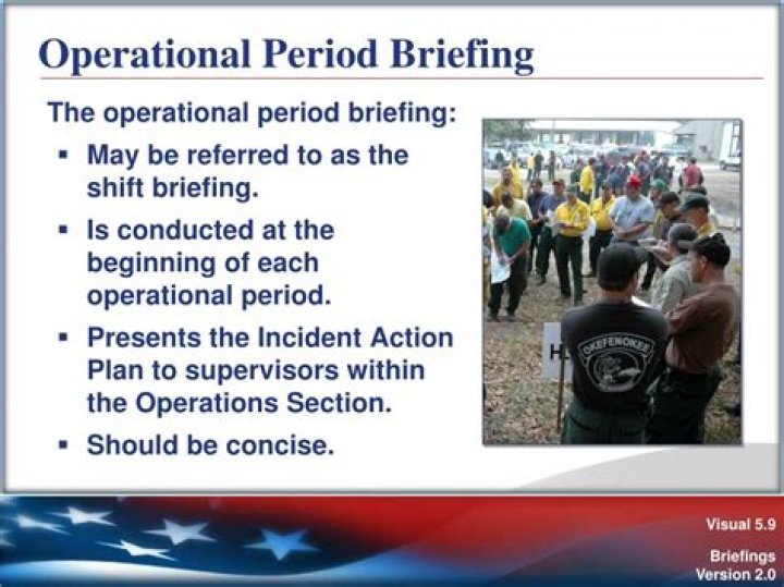 What is the operational period briefing?