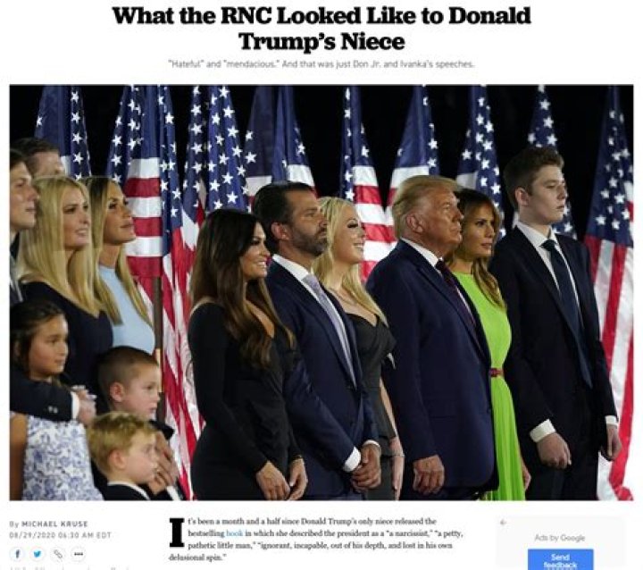 What the RNC Looked Like to Donald Trump&rsquo;s Niece POLITICO
