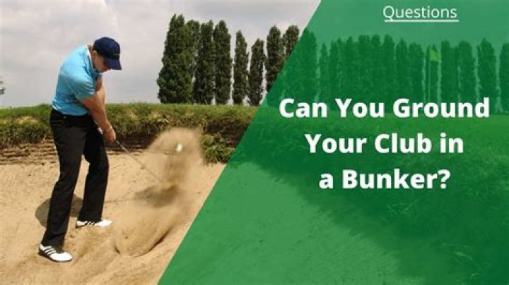 Where can you ground your club in golf?