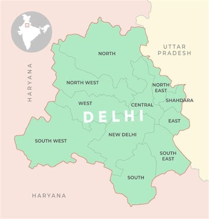 Which area comes under South East Delhi?