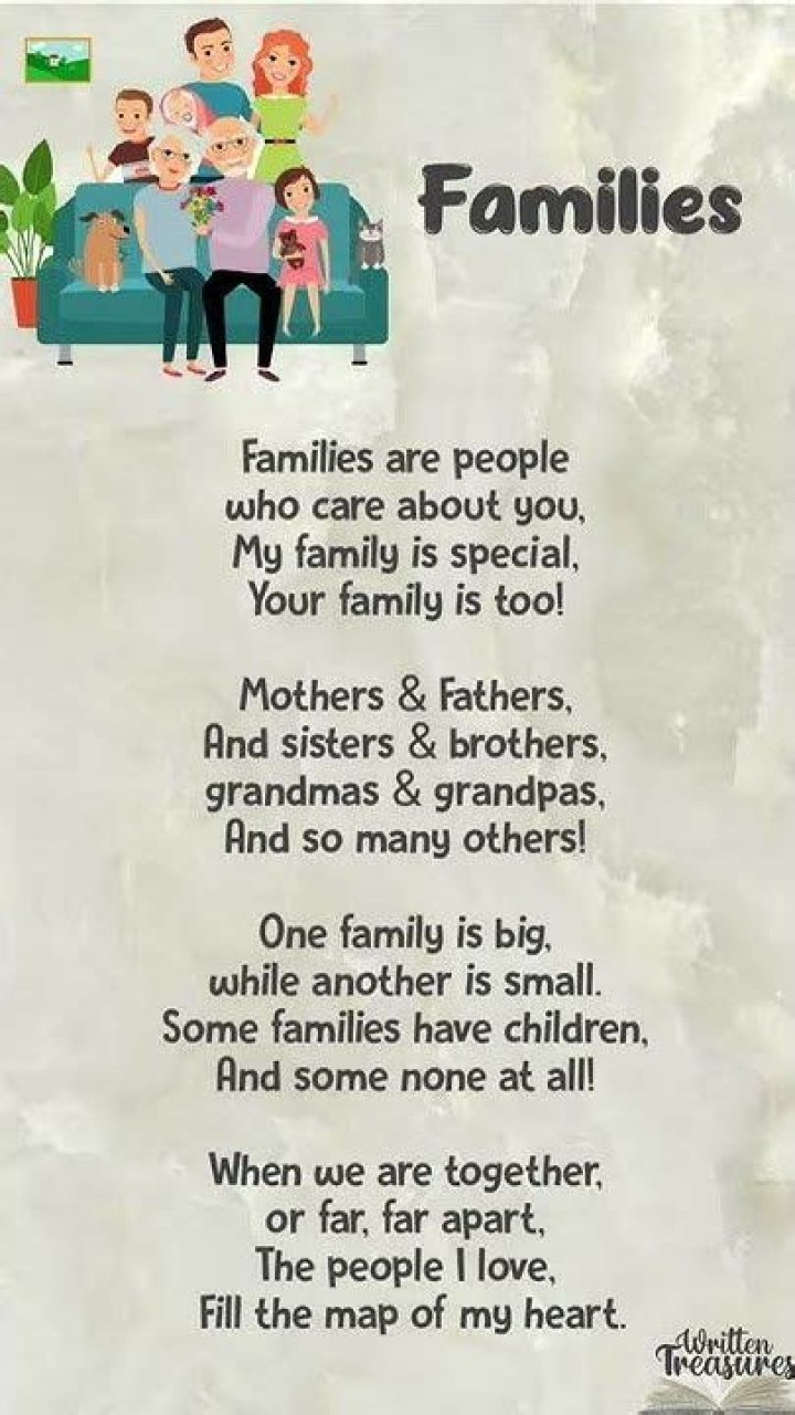 Who wrote the poem families?