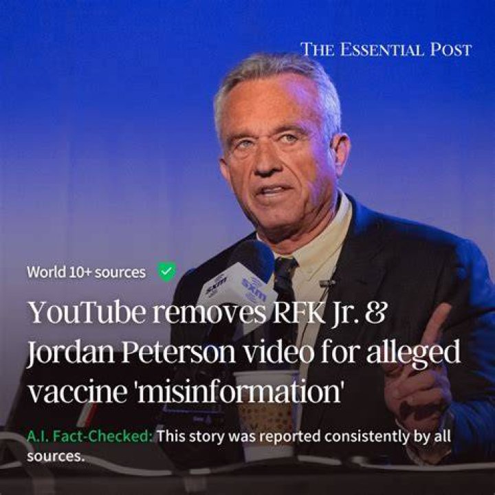 YouTube removes video of RFK Jr. and Jordan Peterson for misinformation